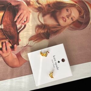Kate Spade Crystal Duck Earrings -🆕
